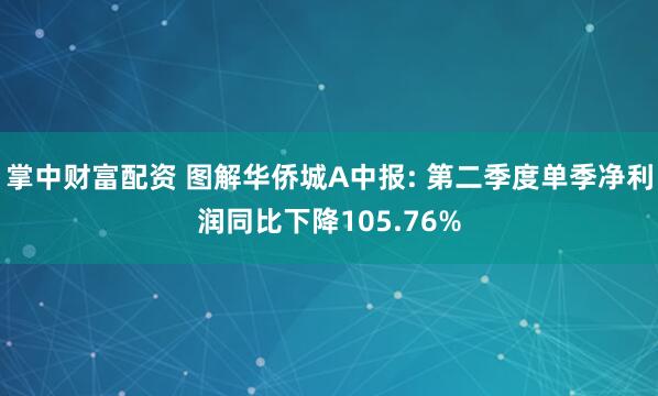 掌中财富配资 图解华侨城A中报: 第二季度单季净利润同比下降105.76%